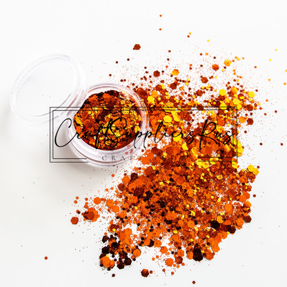 "Blaze" Orange Chunky Glitter Mix