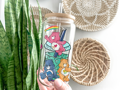 16oz Care Bears Glass Tumbler