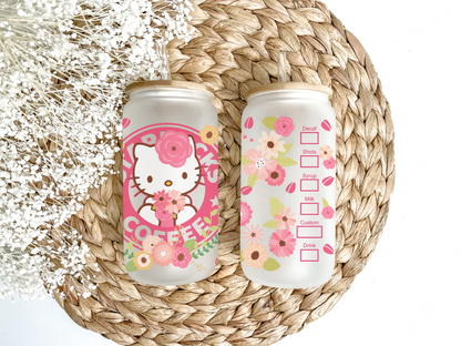 16oz Hello Kitty Starbucks Glass Tumbler