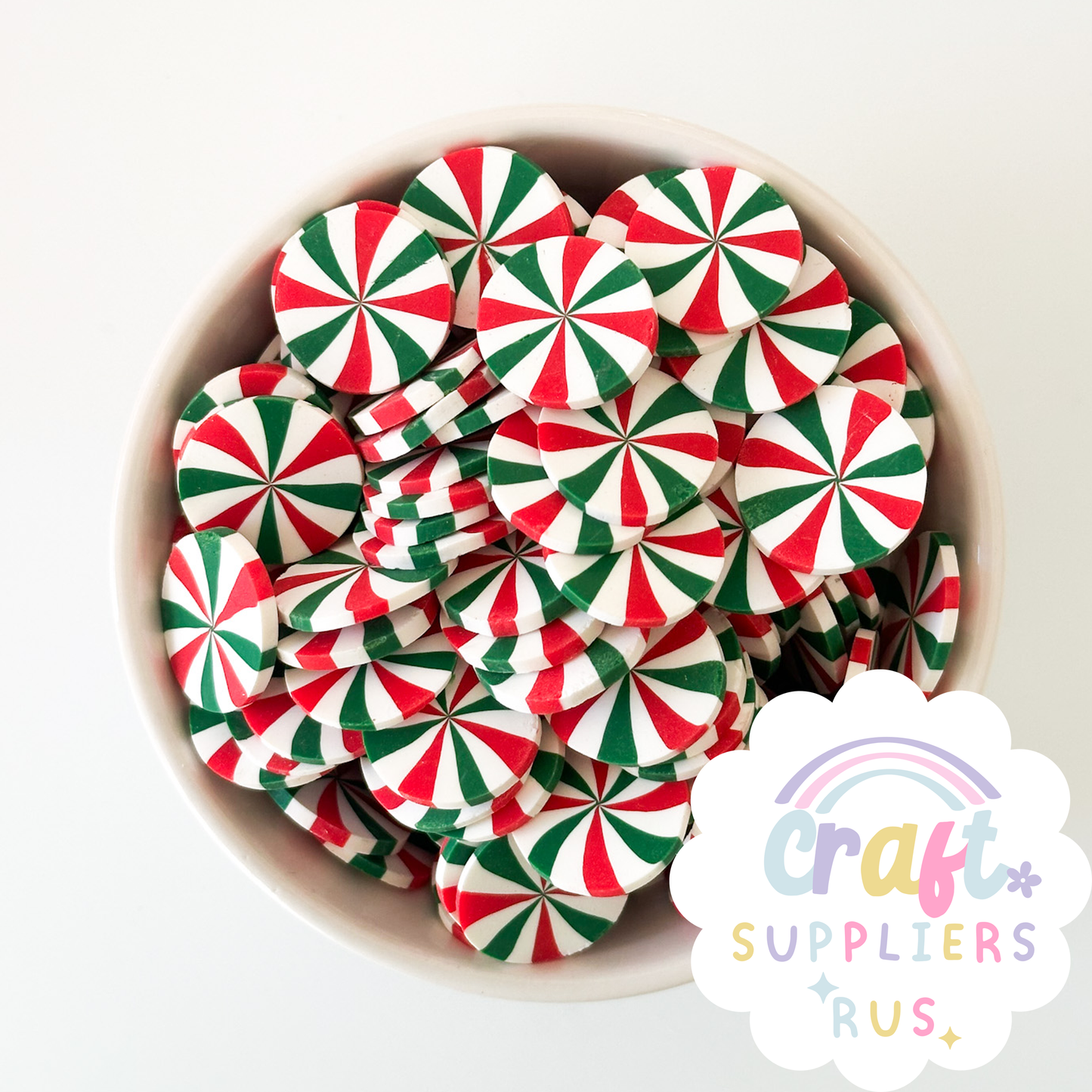 Polymer Clay Peppermint Candy Cabochons