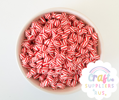 Fake Peppermint Cabochons