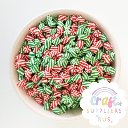 Fake Peppermint Cabochons