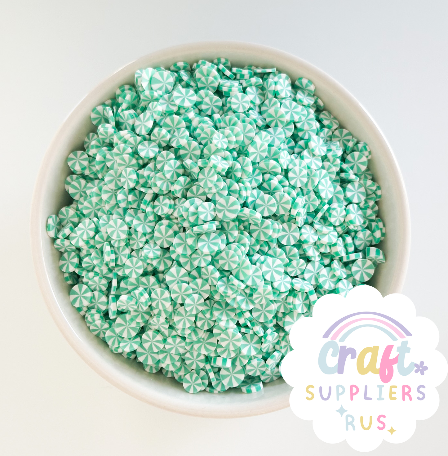 5MM Fake Teal Peppermint Polymer Clay Sprinkles