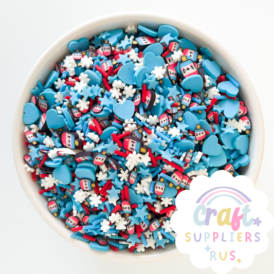 Red White & Blue Popiscle Polymer Clay Sprinkles