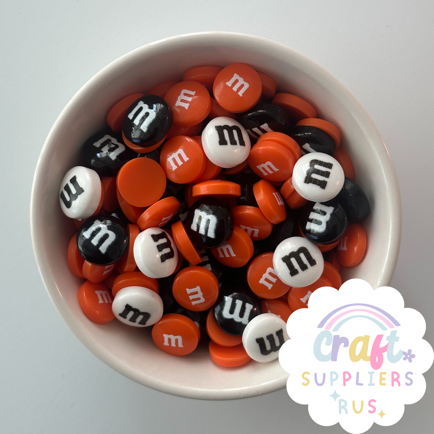 20/40/100pc Fake Halloween M&Ms Cabochons