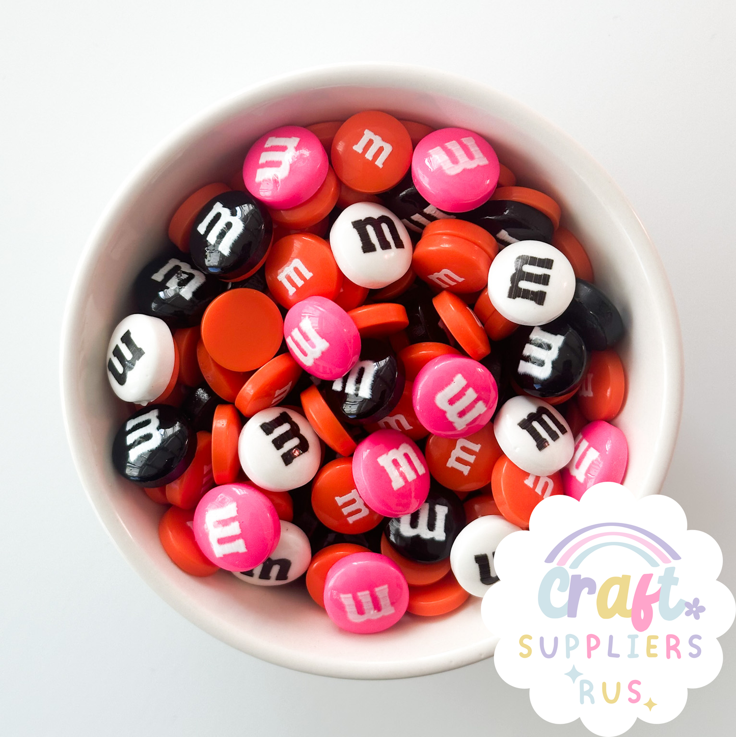 20/40/100 pc Fake Halloween M&Ms Cabochons