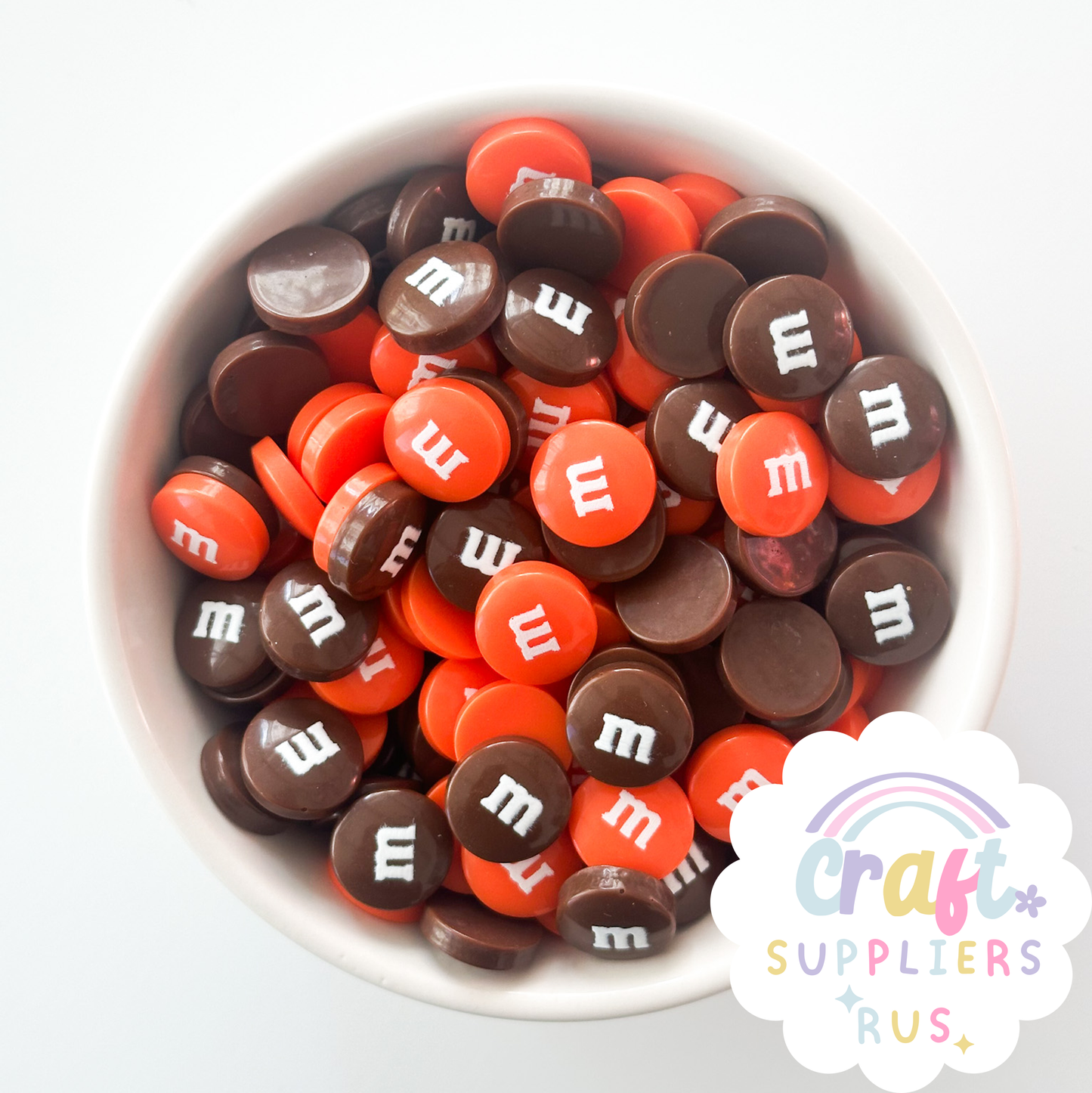 20/40/100pc  Flat Back Fall M&Ms Cabochons