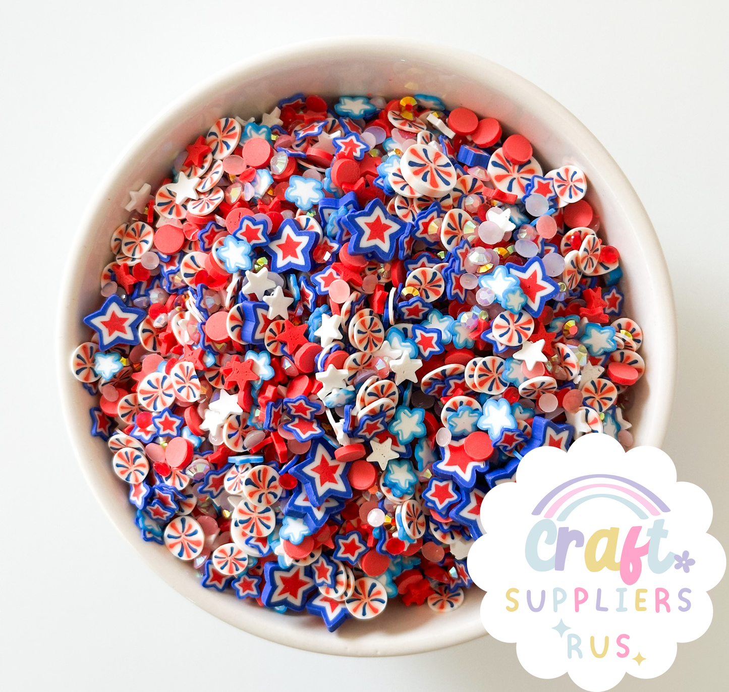 Patriotic Polymer Clay Sprinkle Mix