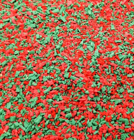 Fake Red & Green Peppermint Crumble