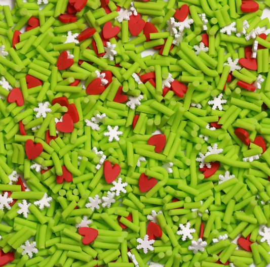 Grinch Inspired Polymer Clay Sprinkles