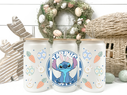 16oz Easter Stitch Glass Tumbler