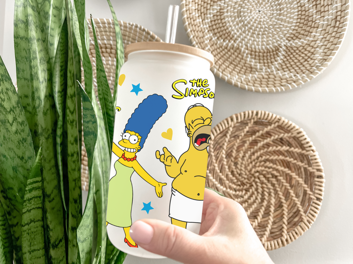 16oz The Simpsons Glass Tumbler